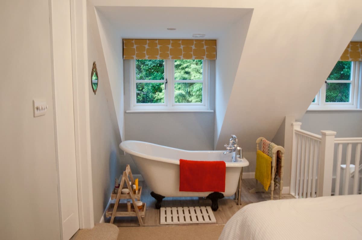 Completed loft conversion with open plan living space